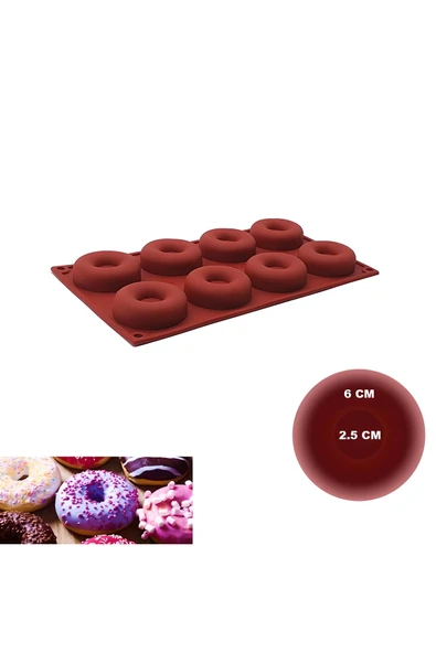 Flexmat Silikon Kek Kalıbı Donat 6' Li ürün görseli 1