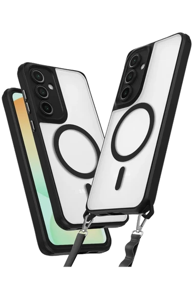 Newface Samsung Galaxy S25 Plus Kılıf Enka Magsafe Silikon Kılıf - Siyah ürün görseli 1