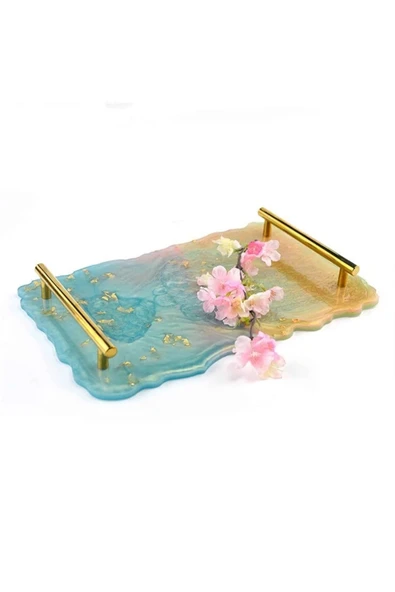 Epoksi Silikon Tepsi Kalıbı Dikdörtgen Büyük Boy 21x35cm ürün görseli 1