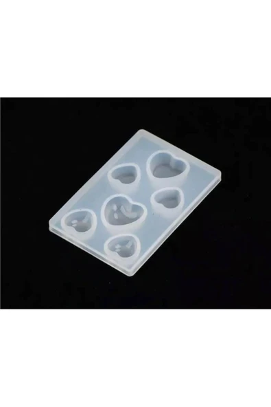 Epoksi Mini Kalp Kolye Küpe Kalıbı - Resim 4