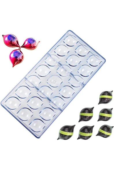 Polikarbon Çikolata Kalıbı Mini Limon ürün görseli 1