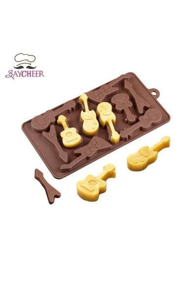 Silikon Çikolata Kalıbı Gitarlar ürün görseli 1