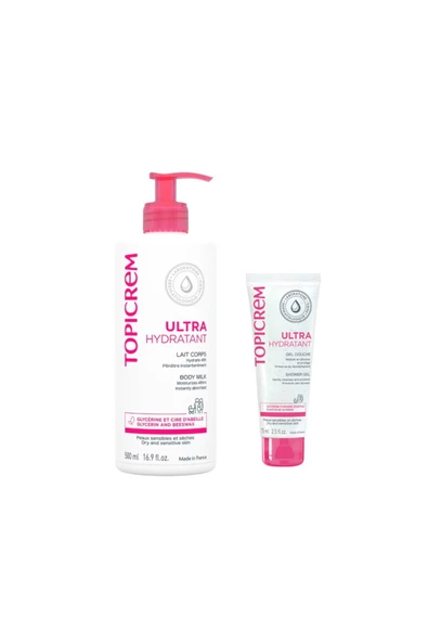 Topicrem Ultra Nemlendirici Vücut Sütü 500 ml + 75 ml Duş Jeli Hediyeli ürün görseli 1