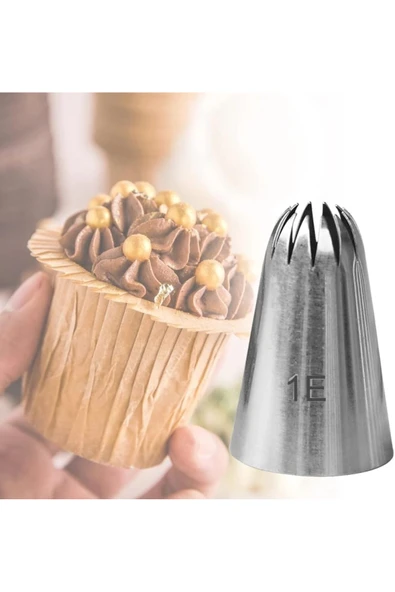 Krema Duyu Büyük Boy Pasta Duyu Paslanmaz Çelik + 4 Adet Şanti Torbası ürün görseli 1