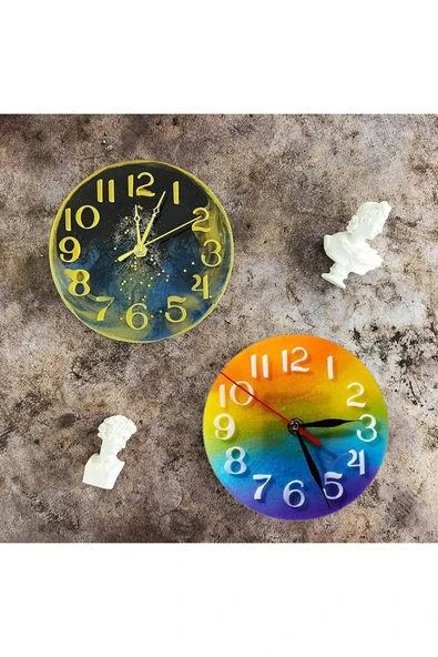 Silikon Epoksi Reçine Kalıp Saat Kalıbı 15,5cm ürün görseli 1