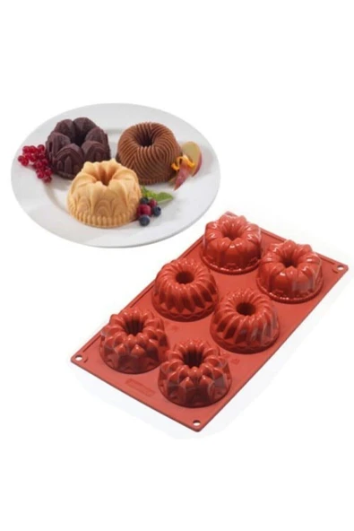 Silikon Pasta Kek Kalıbı 6'lı Myb- ürün görseli 1