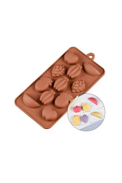 Silikon Çikolata Kalıbı 3D Meyveler - Resim 5