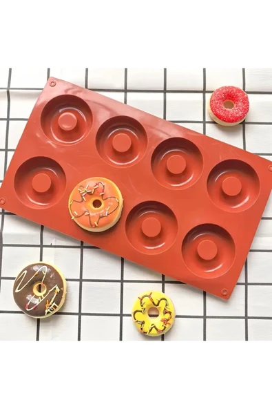 Donut Kalıbı, Kek Kalıbı, Çikolata Kalıbı ve Yapışmaz Fırında Pişirme Tepsisi Silikon Kalıp ürün görseli 1