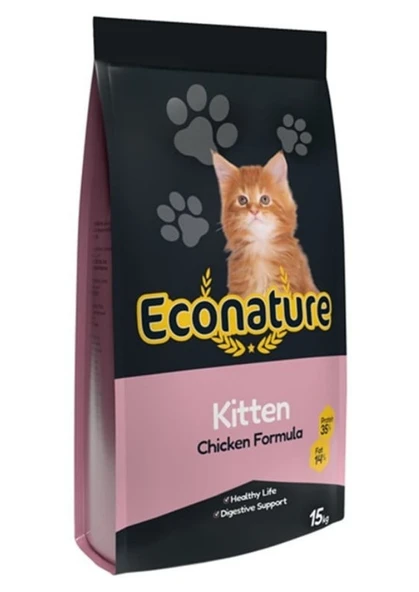Econature Plus Kitten Tavuklu Yavru Kedi Maması 15 Kg ürün görseli 1