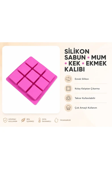 Sabun Mum Kek Ekmek Kalıbı ürün görseli 1
