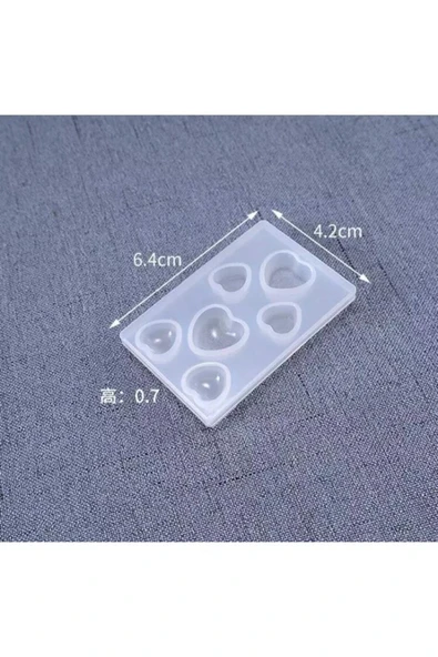 Epoksi Mini Kalp Kolye Küpe Kalıbı - Resim 2