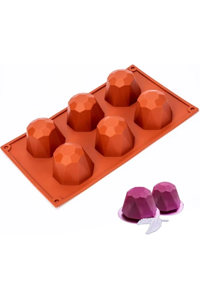 Elmas Şekilli Çikolata , Şeker, Kek, Pasta, Jöle, Sabun ve Mum Kalıbı ürün görseli 1