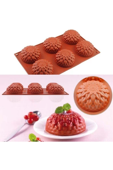Silikon Kek Pasta Sabun Mum Ve Epoksi Kalıbı 7x3,5cm ürün görseli 1