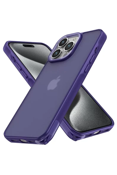Newface Apple iPhone 13 Pro Max Kılıf Elegant Kapak - Derin Mor ürün görseli 1