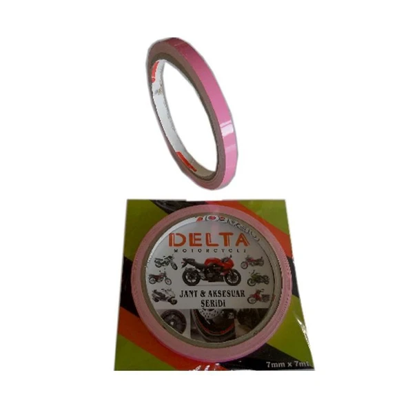 Pembe 7Cm X 7 M Opak 1 Set Jant Şeridi ürün görseli 1
