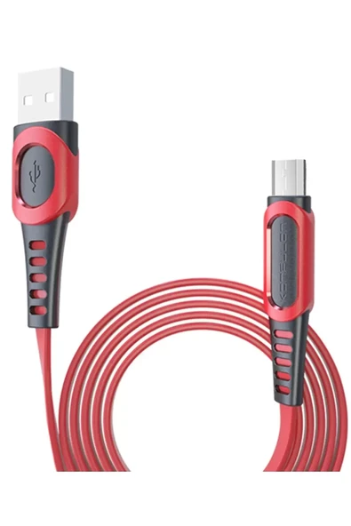 Konfulon DC01 Süper Hızlı Micro USB Kablo 1M 2.4A - Kırmızı ürün görseli 1