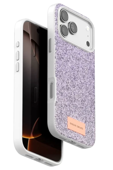 Onegif Apple iPhone 17 Pro Max Bright Simli Kapak - Lila ürün görseli 1