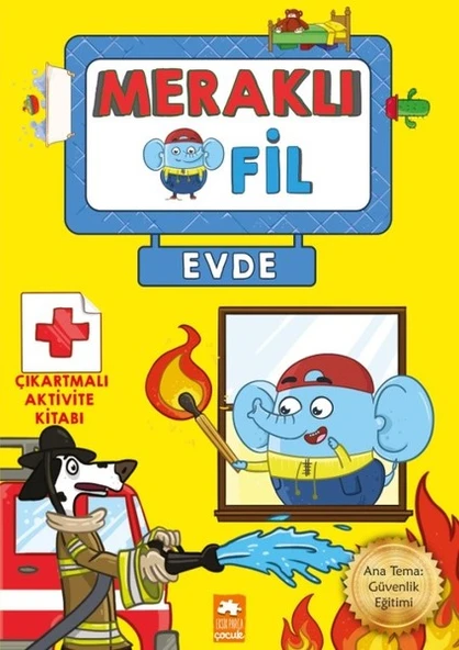 Meraklı Fil-Evde-Çıkartmalı Aktivite Kitabı ürün görseli 1