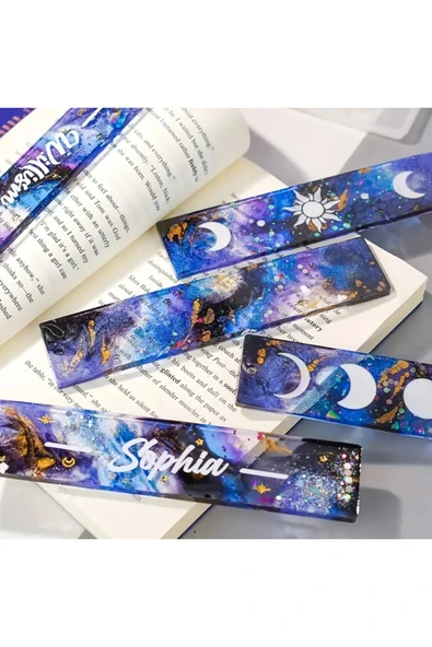 Epoksi 5'li Düz Model Çoklu Kitap Ayracı Kalıbı Silikon Kalıp ürün görseli 1