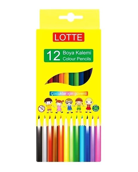Lotte 12 Renk Kuru Boya Kalemi ürün görseli 1