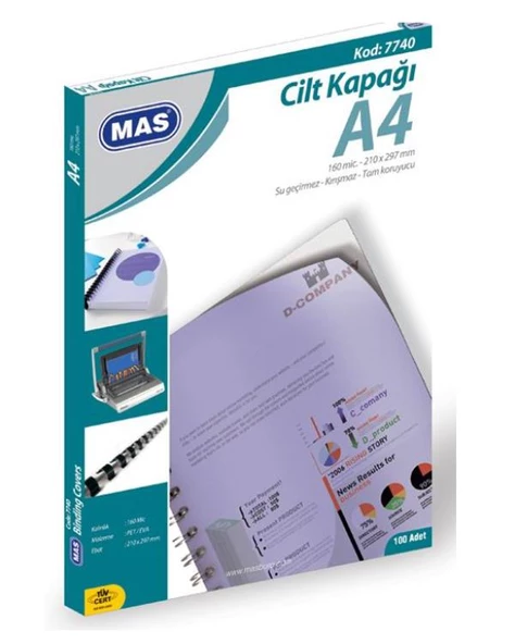 Mas A4 Mavi Cilt Kapağı 7740 ürün görseli 1