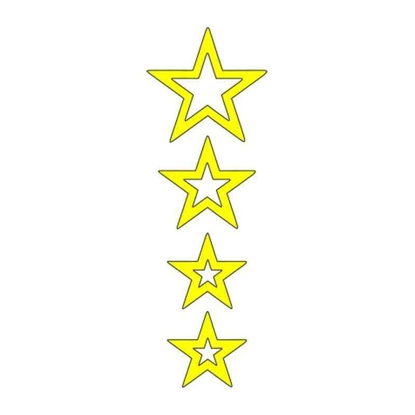 Cg F.Sarı Yıldızlı Çamurluk Üst Sticker ürün görseli 1