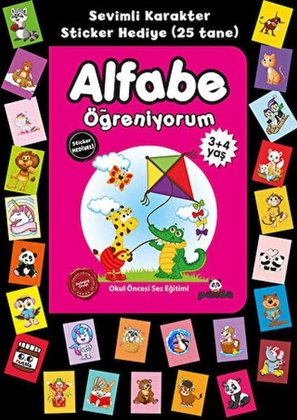 Stickerlı 3+4 Yaş Alfabe Öğreniyorum ürün görseli 1