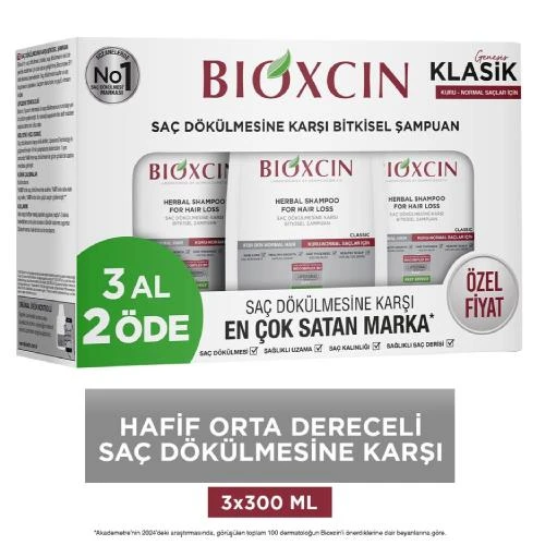 Bioxcin Klasik Kuru Normal Saçlar İçin 3 Al 2 Öde Şampuan ürün görseli 1