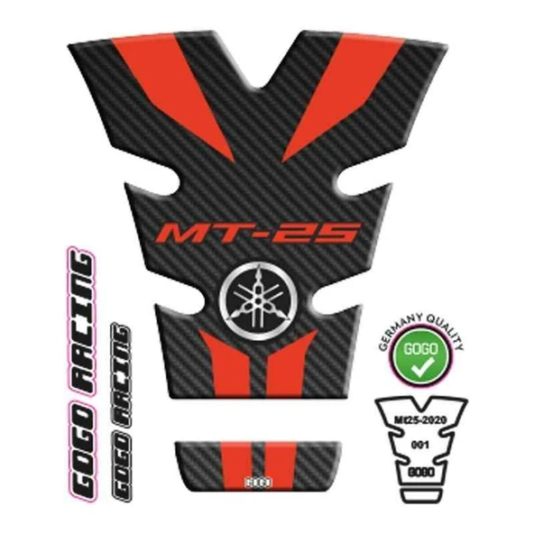 Yamaha Mt25 2020 - 2024 Uyumlu Tank Pad 001 ürün görseli 1