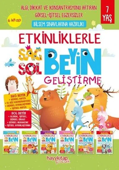 Etkinliklerle Sağ Beyin Sol Beyin Geliştirme (7 yaş) 6’lı Set ürün görseli 1