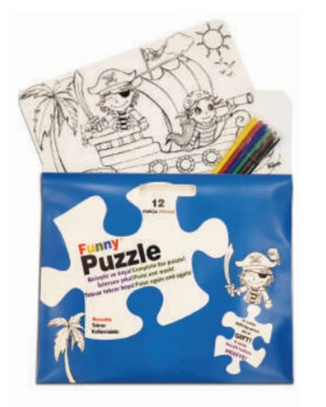 Funny Mat Puzzle - Korsan Adası 30x40cm ürün görseli 1