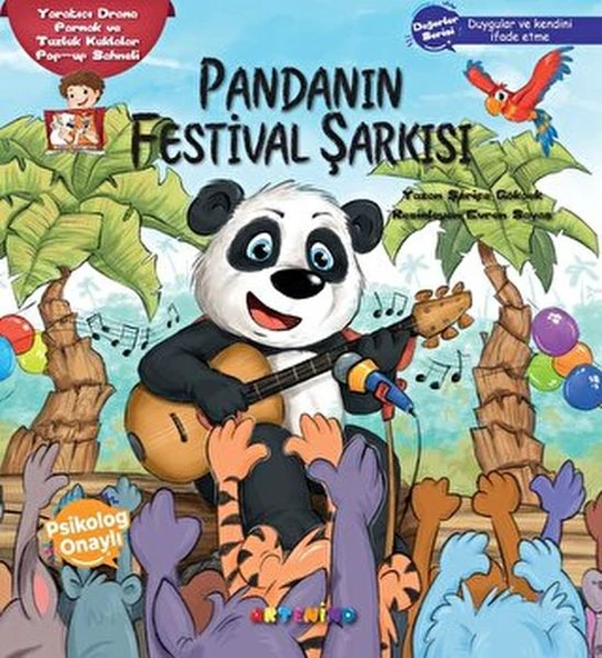 Pandanın Festival Şarkısı Yaratıcı Drama Parmak ve Tuzluk Kuklalar Pop-up Sahneli ürün görseli 1