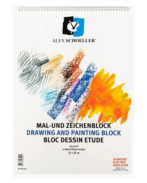Alex Schoeller 35x50 165g Resim Defteri 15 Sayfa ürün görseli 1