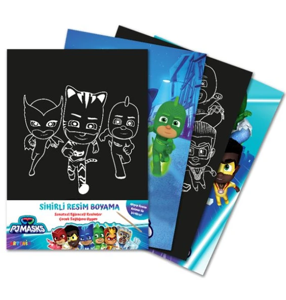 Pjmasks Sihirli Resim Boyama – Ahşap Kalem Hediyeli ürün görseli 1