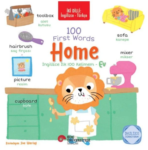 İki Dilli: İngilizce-Türkçe 100 Fırst Words – Home / İngilizce İlk 100 Kelimem – Ev İngilizce Öğreni ürün görseli 1