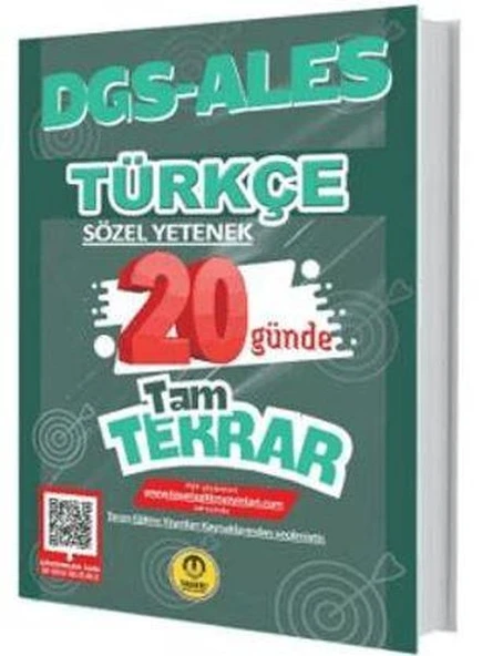 Tasarı DGS ALES Türkçe 20 Günde Tam Tekrar Soru Bankası ürün görseli 1