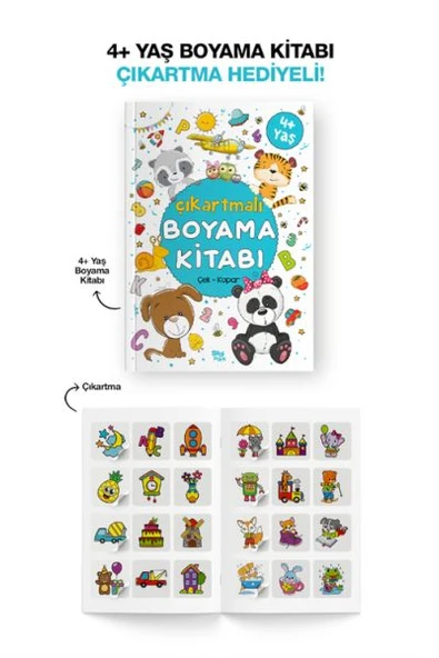 Çıkartmalı Boyama Kitabı  4 Yaş + ürün görseli 1