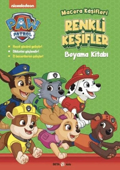Paw Patrol Macera Kaşifleri Renkli Keşifler Boyama Kitabı ürün görseli 1