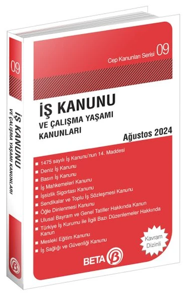Cep Kanunları Serisi 09 - İş Kanunu ve Çalışma Yaşamı Kanunları ürün görseli 1