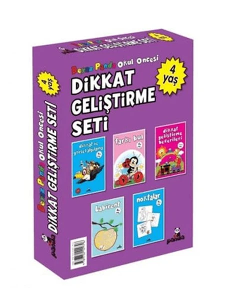 Okul Öncesi 4 Yaş Dikkat Geliştirme Seti (5 Kitap) ürün görseli 1