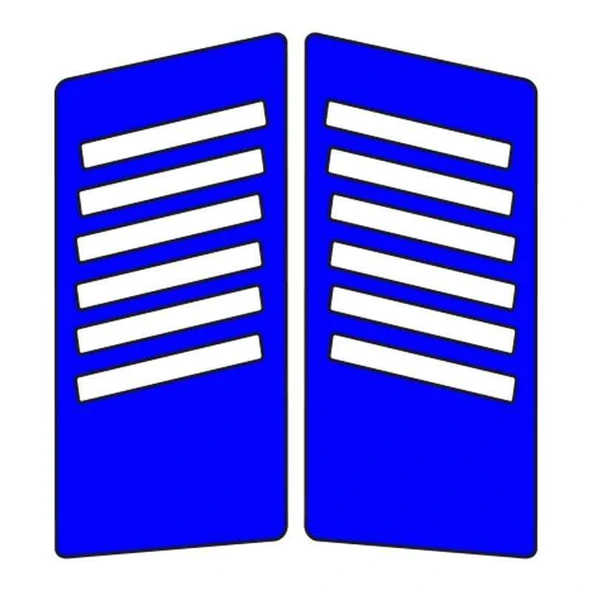 Cg Mavi Yan Kapak Sticker ürün görseli 1