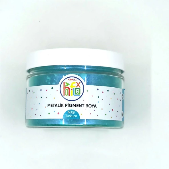 METALİK SEDEFLİ PİGMENT TOZ BOYA TURKUAZ RENK 50 GR ürün görseli 1