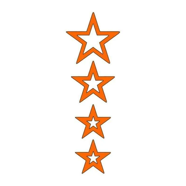 Cg F.Turuncu Yıldızlı Çamurluk Üst Sticker ürün görseli 1