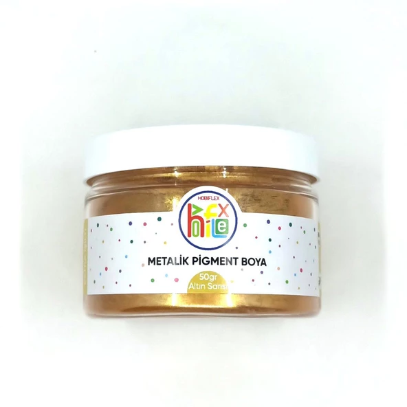 METALİK SEDEFLİ PİGMENT TOZ BOYA ALTIN SARISI RENK 50 GR ürün görseli 1