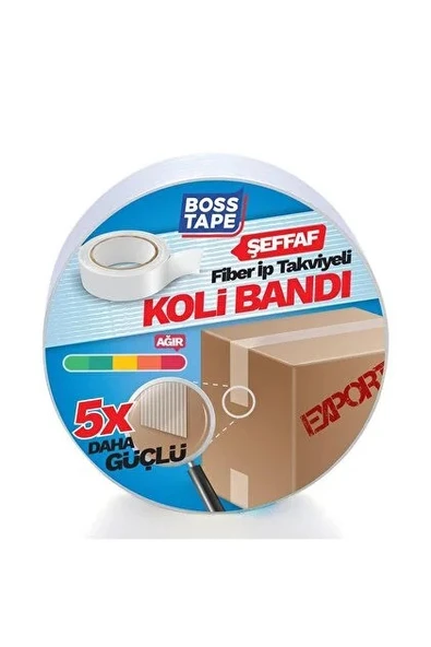 Boss Tape İp Takviyeli Koli Bant 45x25mt. Bt-08013 ürün görseli 1