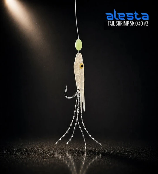 ALESTA TAIL SHRIMP RIG X0284 6 KÖSTEK HAZIR TAKIM 0.35MM NO:4 İĞNE ürün görseli 1
