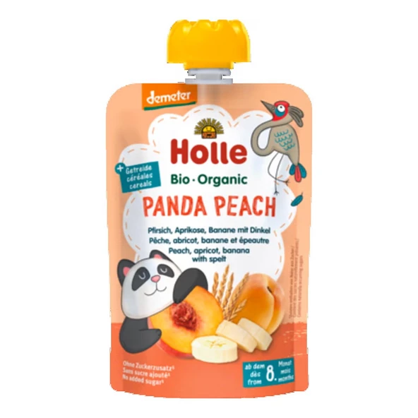 ORGANİK PANDA PEACH (BUĞDAY, ŞEFTALİ, KAYISI, MUZ PÜRESİ (4 ADET) ürün görseli 1