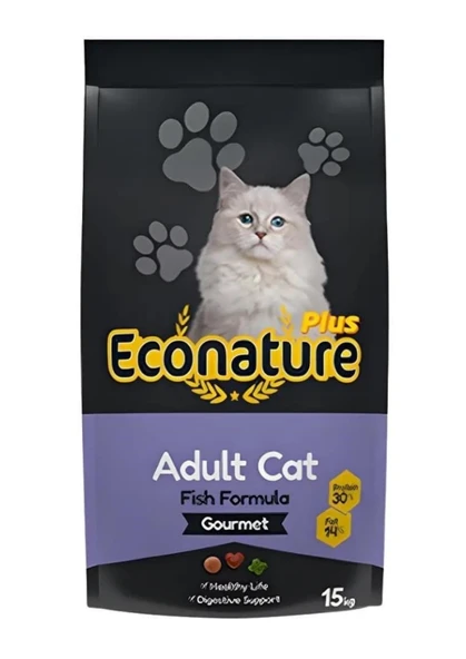 Econature Plus Balıklı Yetişkin Kedi Maması 15 Kg ürün görseli 1