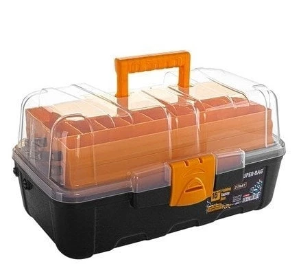 ASR-5038 16" Şeffaf Raflı Balıkçı Takım Çantası ürün görseli 1