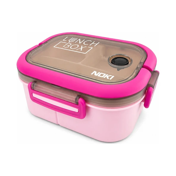 Noki Luxury Plastik Lunch Box Pembe ürün görseli 1